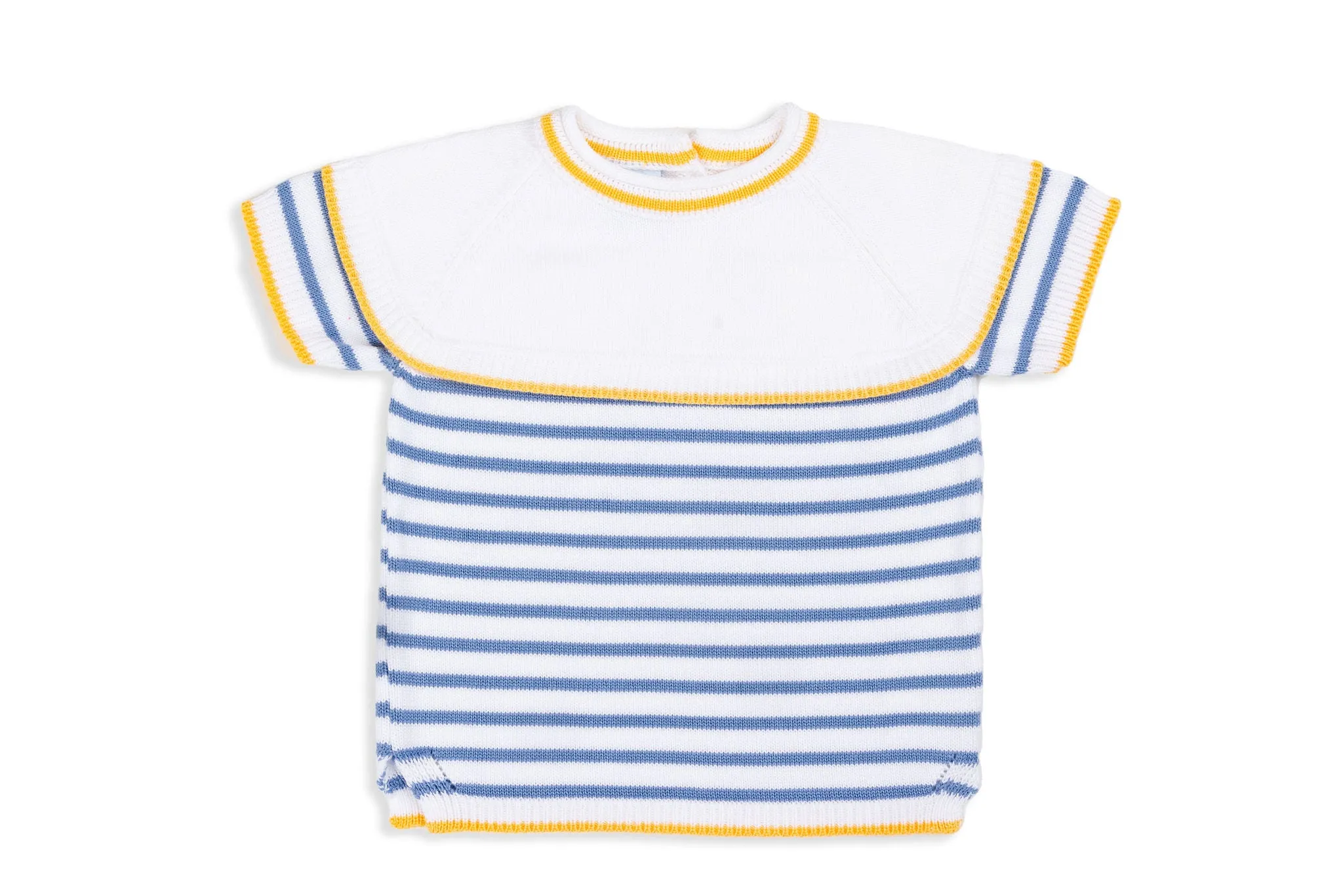 Blue White & Mango Knit Set