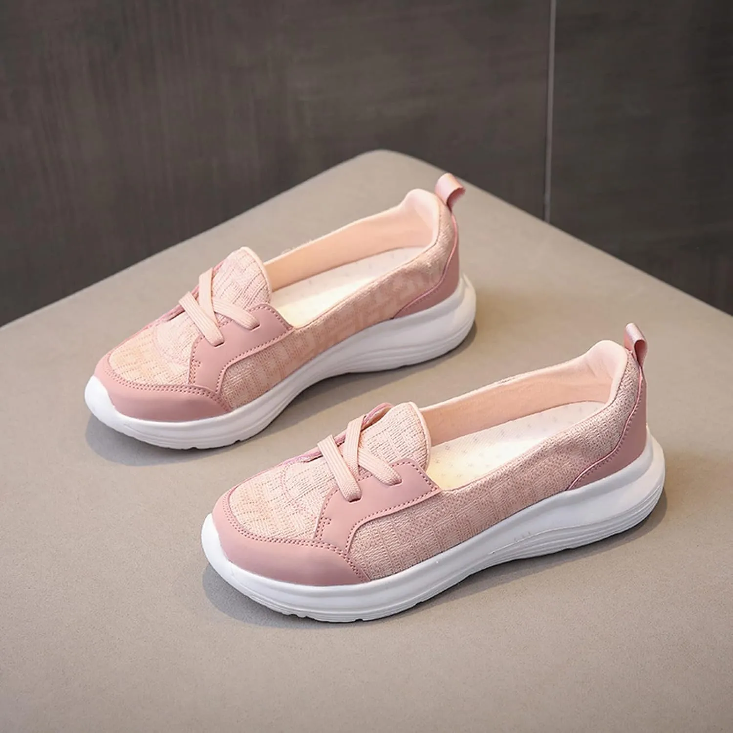 Cathalem Diabetic Shoes for Women, Orthopedic Women's Breathable Slip On Arch Support Non-Slip Shoes Slip on Sneakers Women