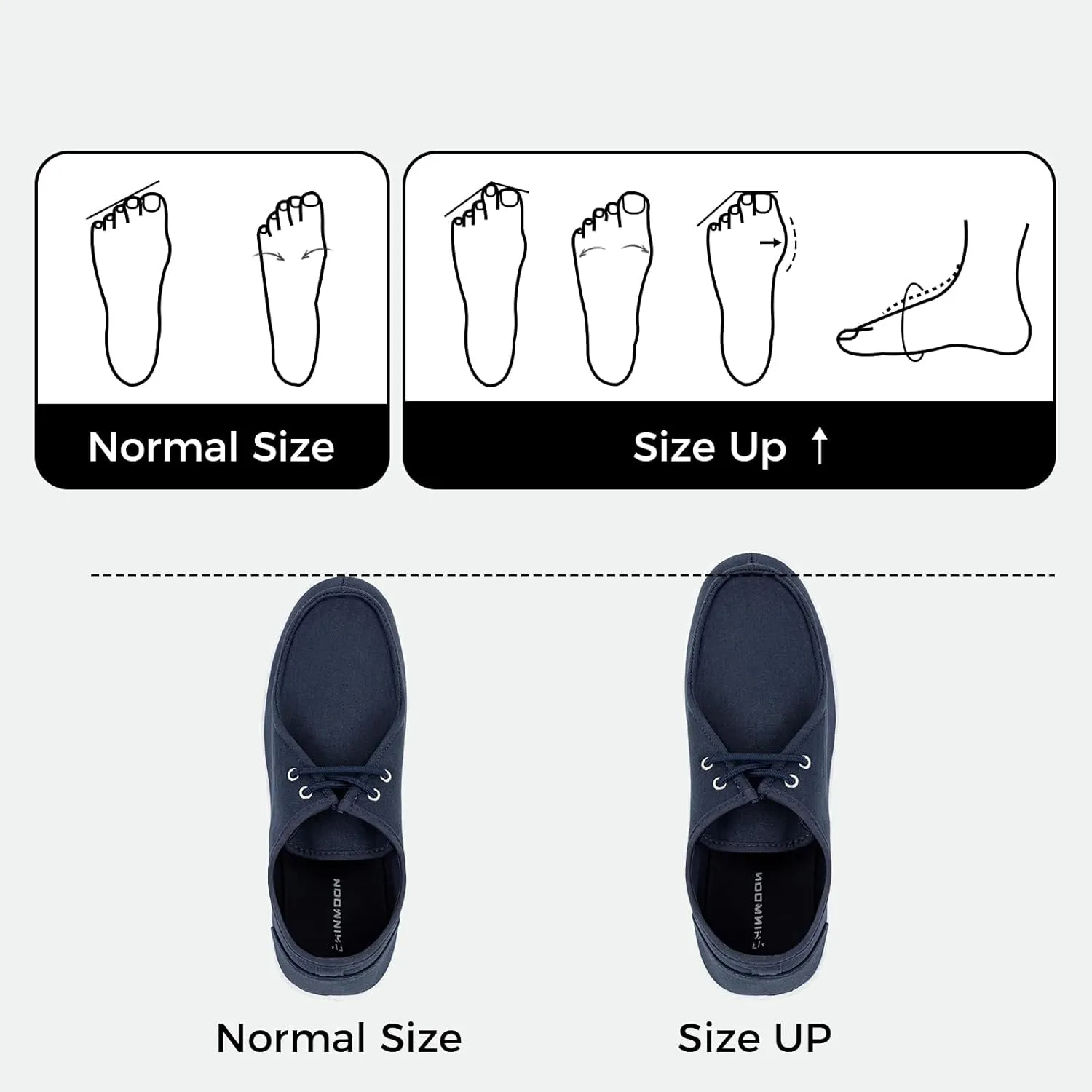 CHIN??MOON Men's Slip On Loafers Walking Driving Business Casual Shoes Lace Up Canvas Footwear
