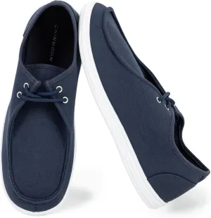 CHIN??MOON Men's Slip On Loafers Walking Driving Business Casual Shoes Lace Up Canvas Footwear