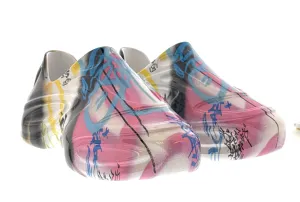 Dolce & Gabbana Men's Multicolor Graffiti Rubber Slip-On Clogs-EU44