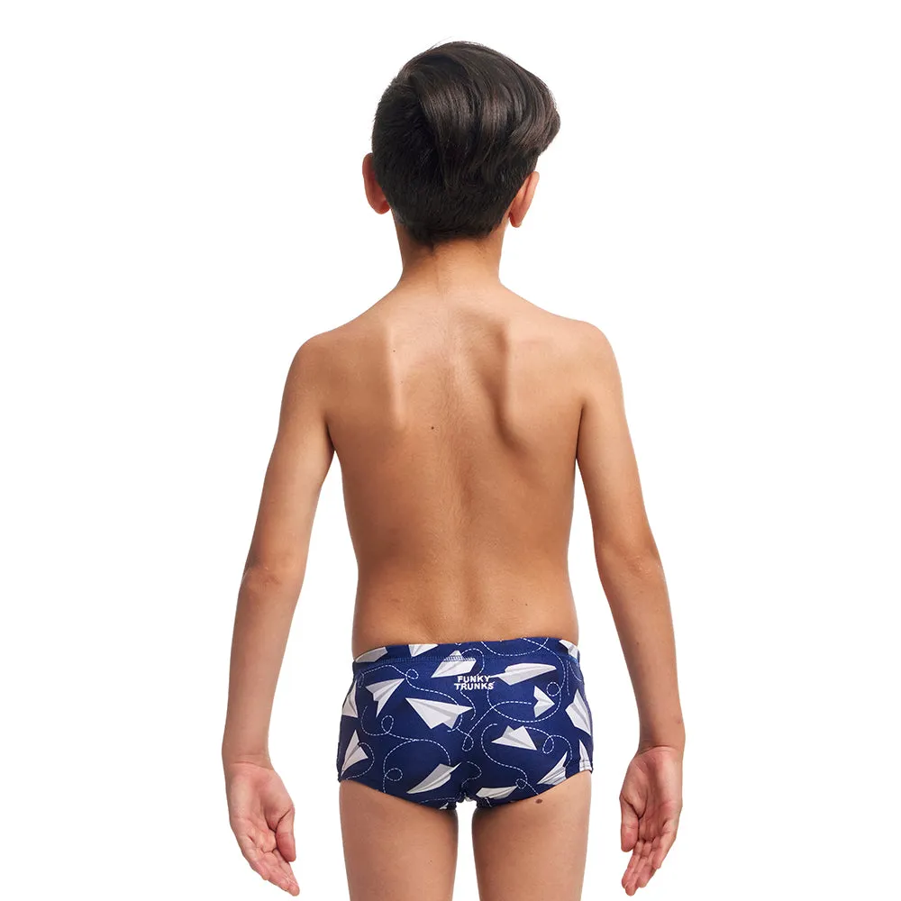 Funky Trunks Paper Plain Toddler Boys Printed Trunks