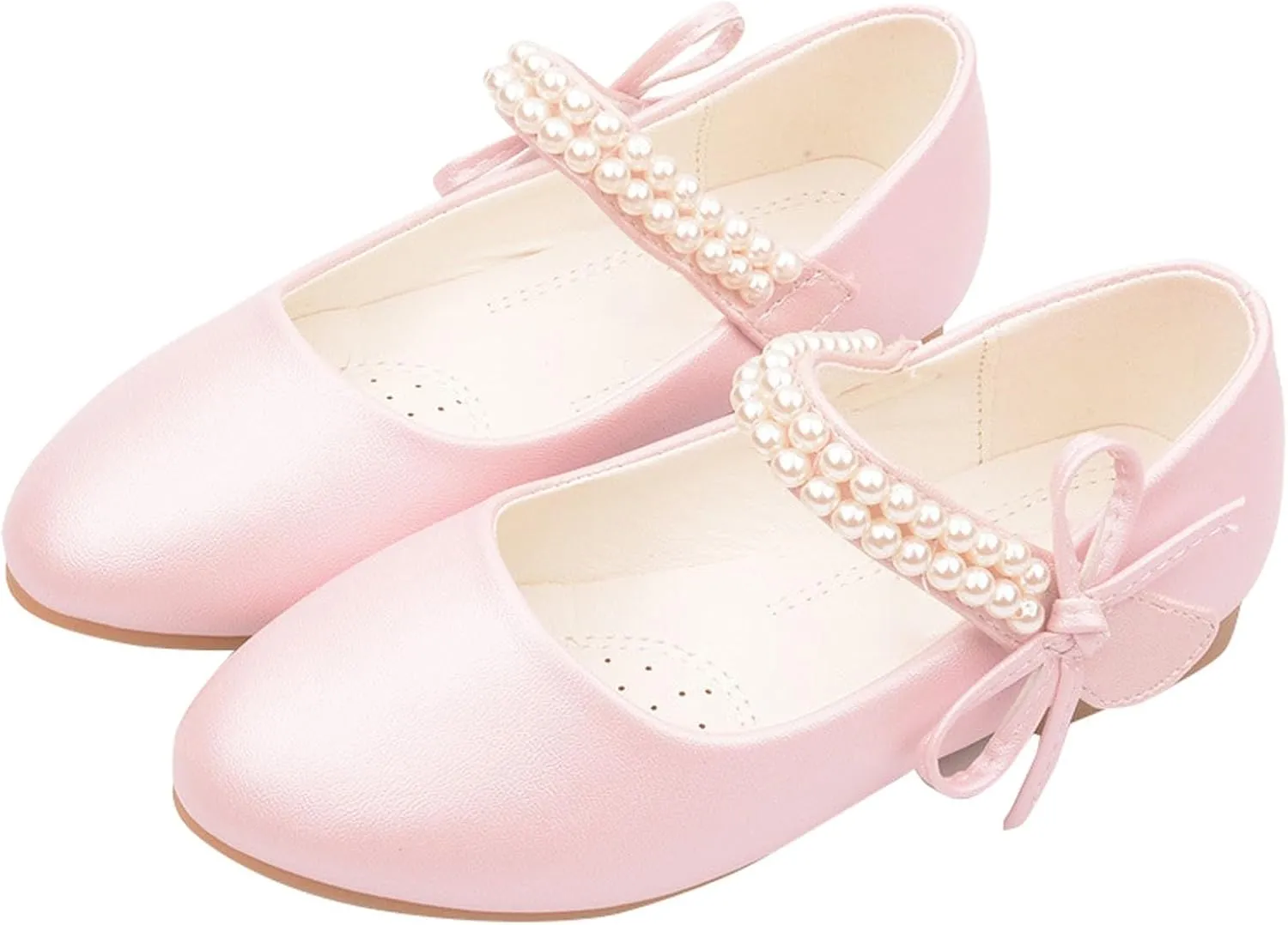 Girls Mary Jane Dress Shoes Ankle Strap Bowknot Shoes Wedding Par𝘁y Prom Dance Flat𝘀 Sandals for Toddler Girl