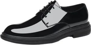 Leather Shoes Casual Business Shoes for Men DressMen Shoes Lace Up Patent Leather Shoes Wedding Dress Shoes Oxford Shoes for Men