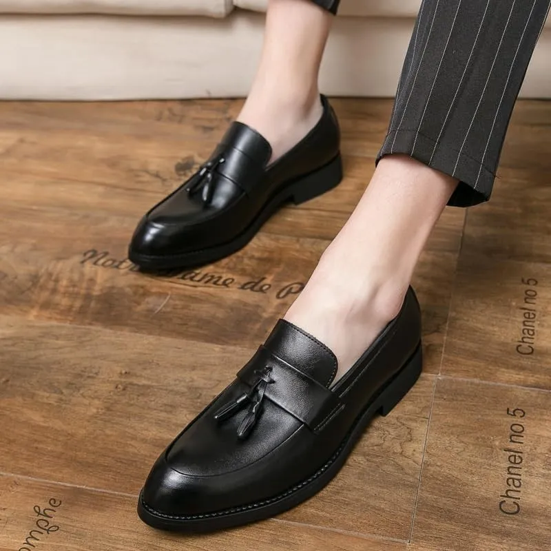 Men Casual Genuine Leather Slip On Loafers Causal Dress Boat Shoes Drive