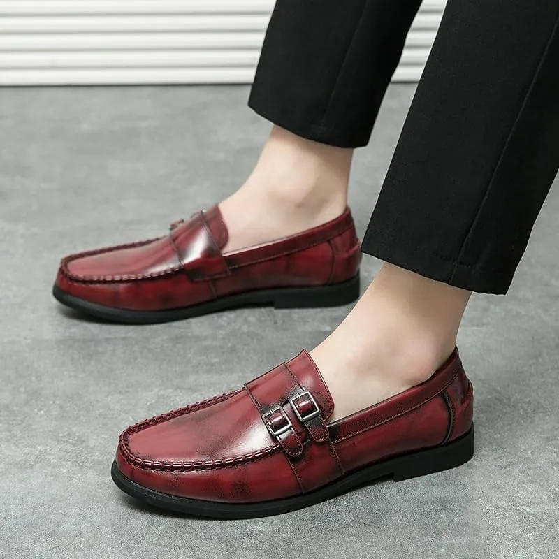 Mens Loafers Slip On Loafer Leather Casual Walking Shoes Comfortable for Work Office Dress Outdoor
