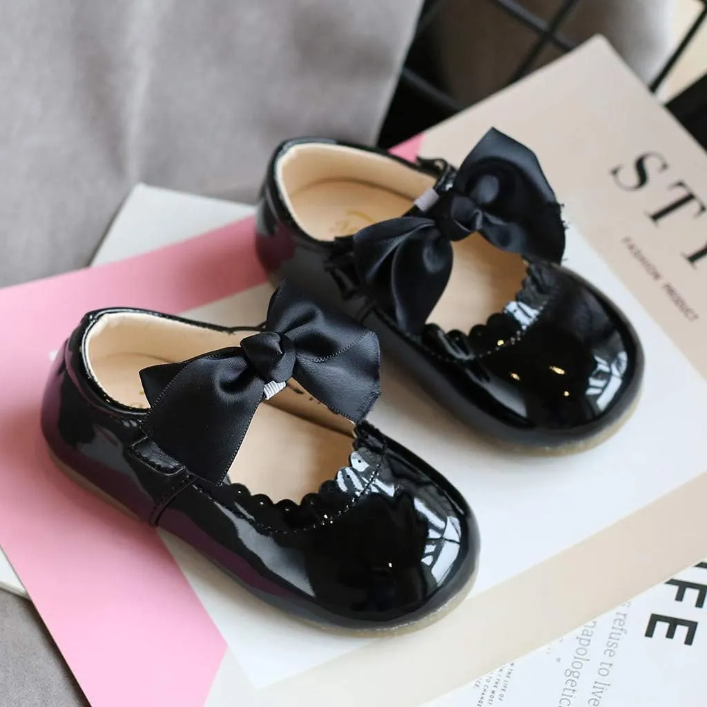 School Uniform Dress Shoes for Toddler Girls Mary Jane Flat Flower Girl Shoes Little Kid Ballet Shoes Church Shoes