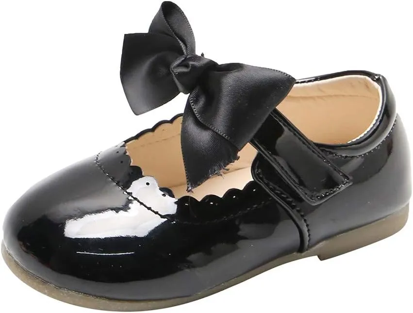School Uniform Dress Shoes for Toddler Girls Mary Jane Flat Flower Girl Shoes Little Kid Ballet Shoes Church Shoes
